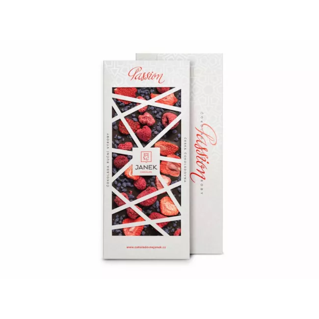 72% Dark Chocolate Passion with Strawberries, Raspberries, and Violet